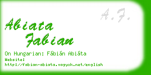 abiata fabian business card