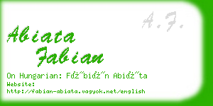 abiata fabian business card